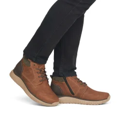New Men'S Corded Boots Coffee Brown Men'S Boots
