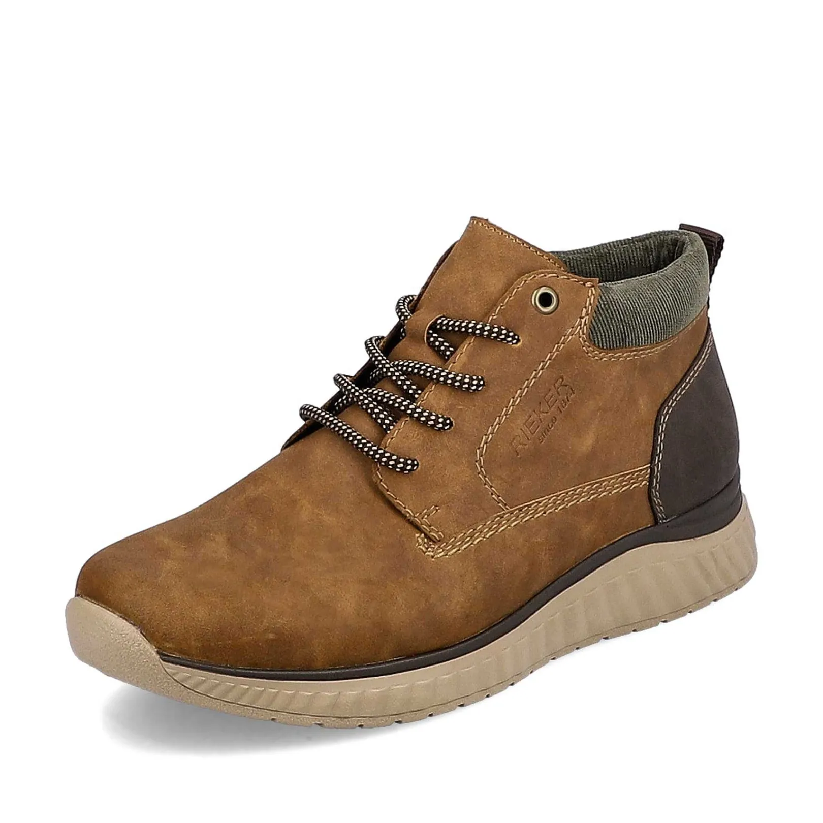 New Men'S Corded Boots Coffee Brown Men'S Boots