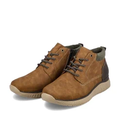 New Men'S Corded Boots Coffee Brown Men'S Boots