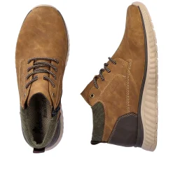 New Men'S Corded Boots Coffee Brown Men'S Boots