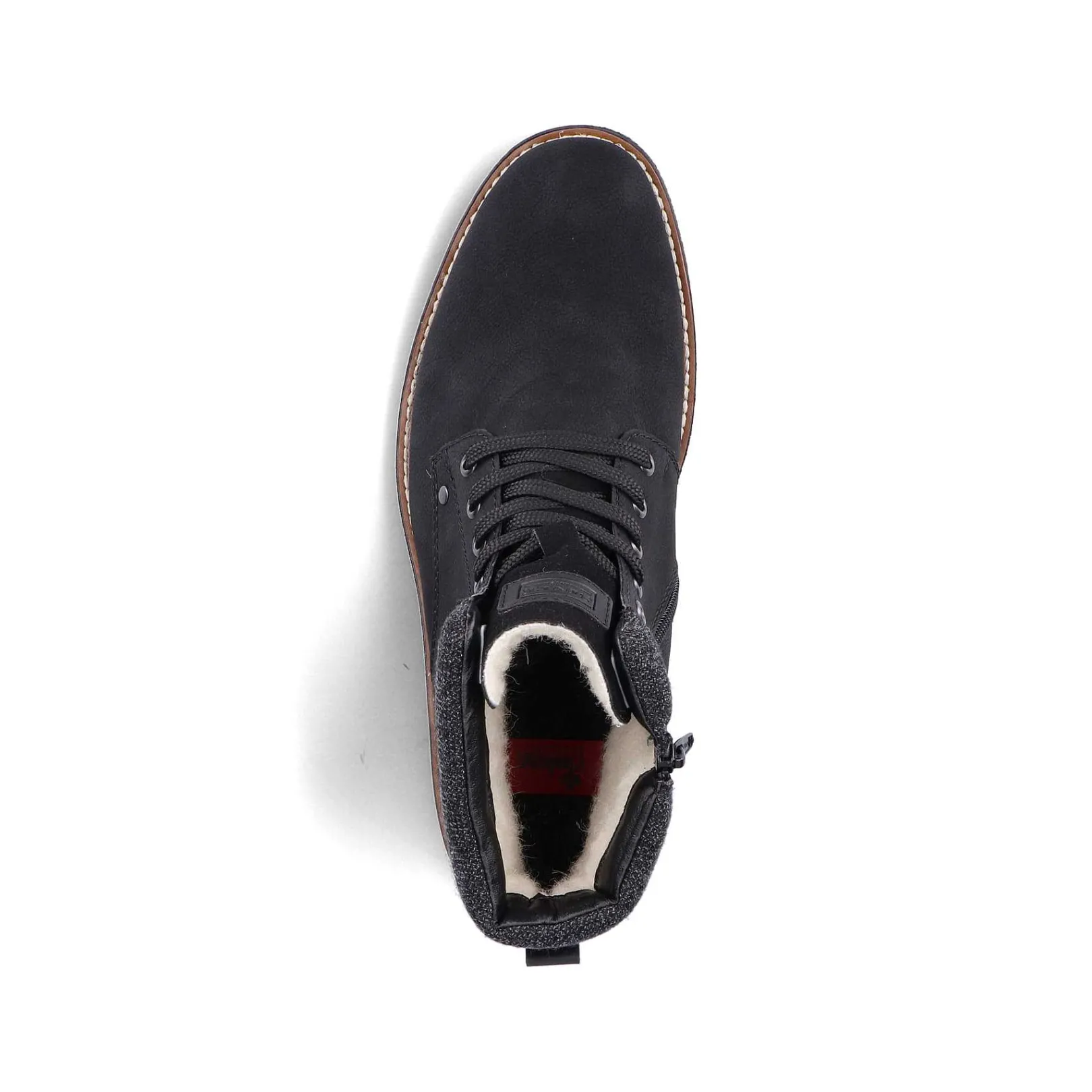 New Men'S Corded Boots Deep Black Men'S Boots