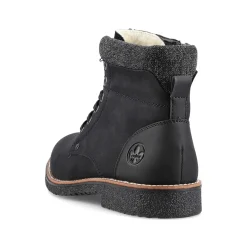 New Men'S Corded Boots Deep Black Men'S Boots