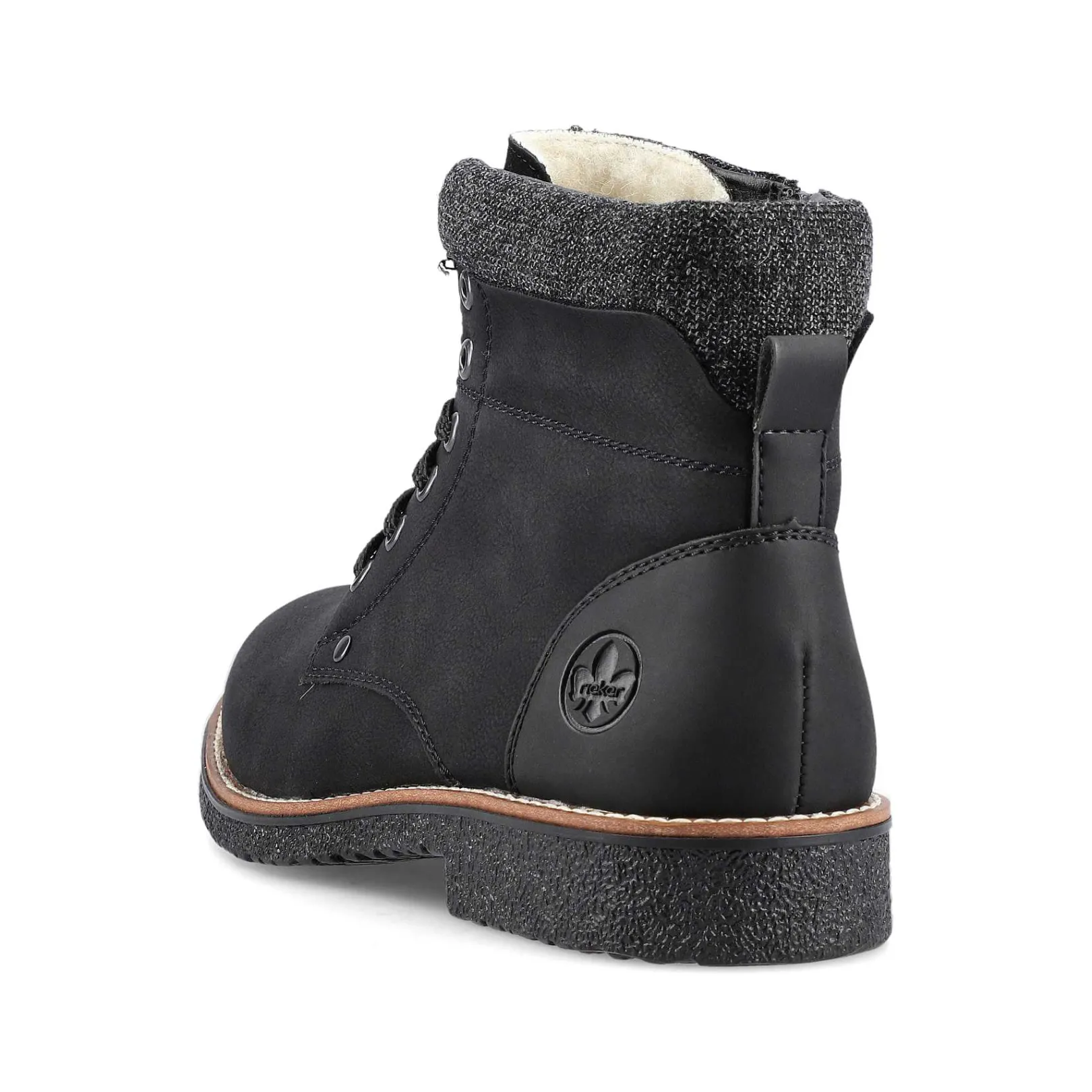 New Men'S Corded Boots Deep Black Men'S Boots