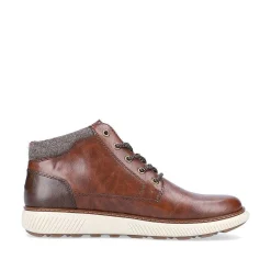 Hot Men'S Corded Boots Coffee Brown Men'S Boots