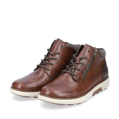 Hot Men'S Corded Boots Coffee Brown Men'S Boots