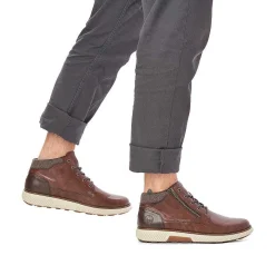 Hot Men'S Corded Boots Coffee Brown Men'S Boots