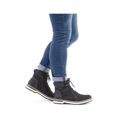 Outlet Men'S Corded Boots Deep Black Men'S Boots