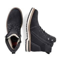 Outlet Men'S Corded Boots Deep Black Men'S Boots