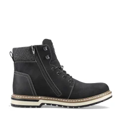 Outlet Men'S Corded Boots Deep Black Men'S Boots