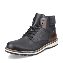 Hot Men'S Corded Boots Graphite Black Men'S Boots
