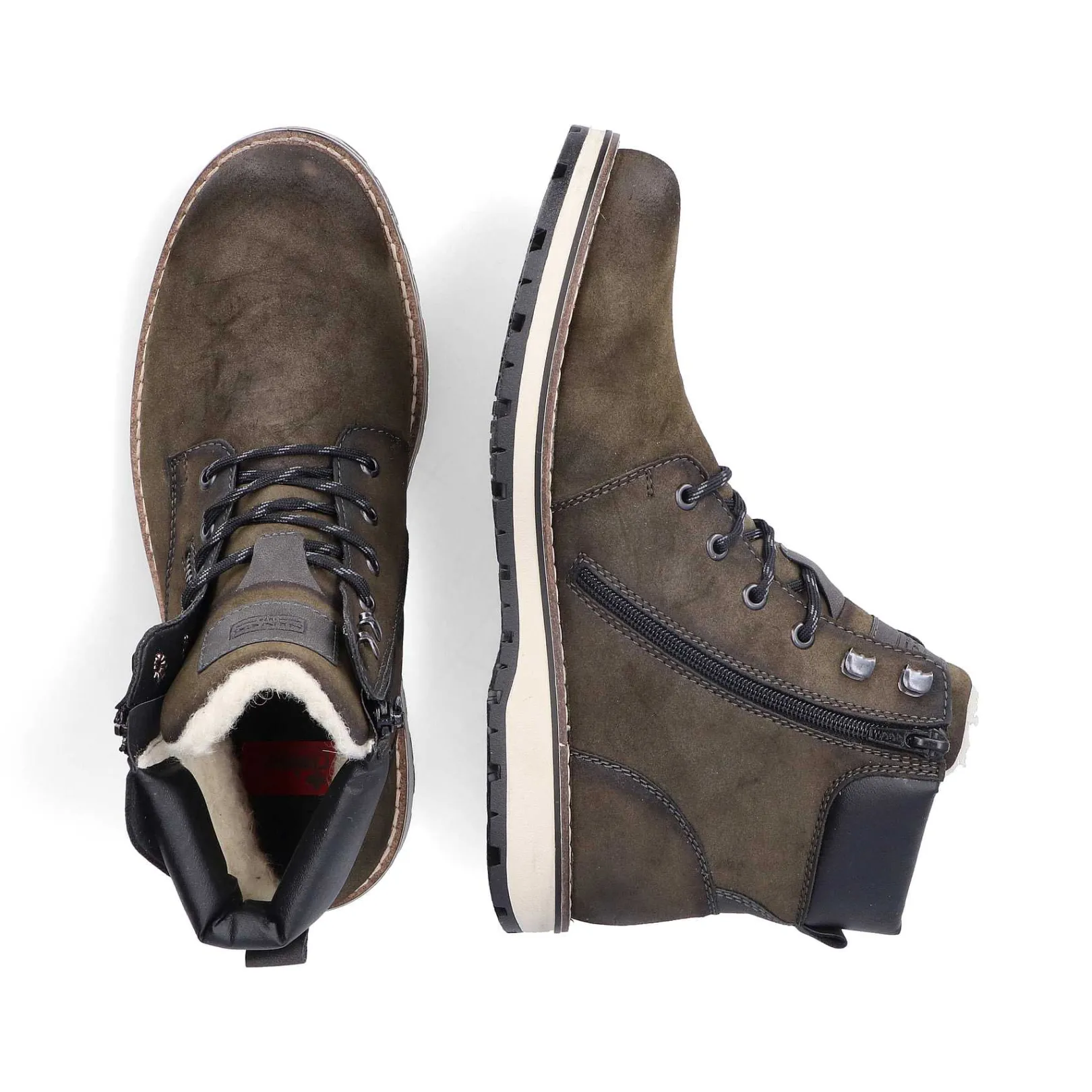 New Men'S Corded Boots Olive Green Men'S Boots