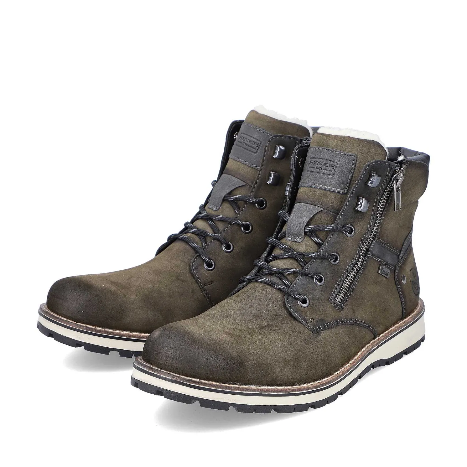 New Men'S Corded Boots Olive Green Men'S Boots