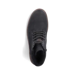 New Men'S Corded Boots Asphalt Black Men'S Boots
