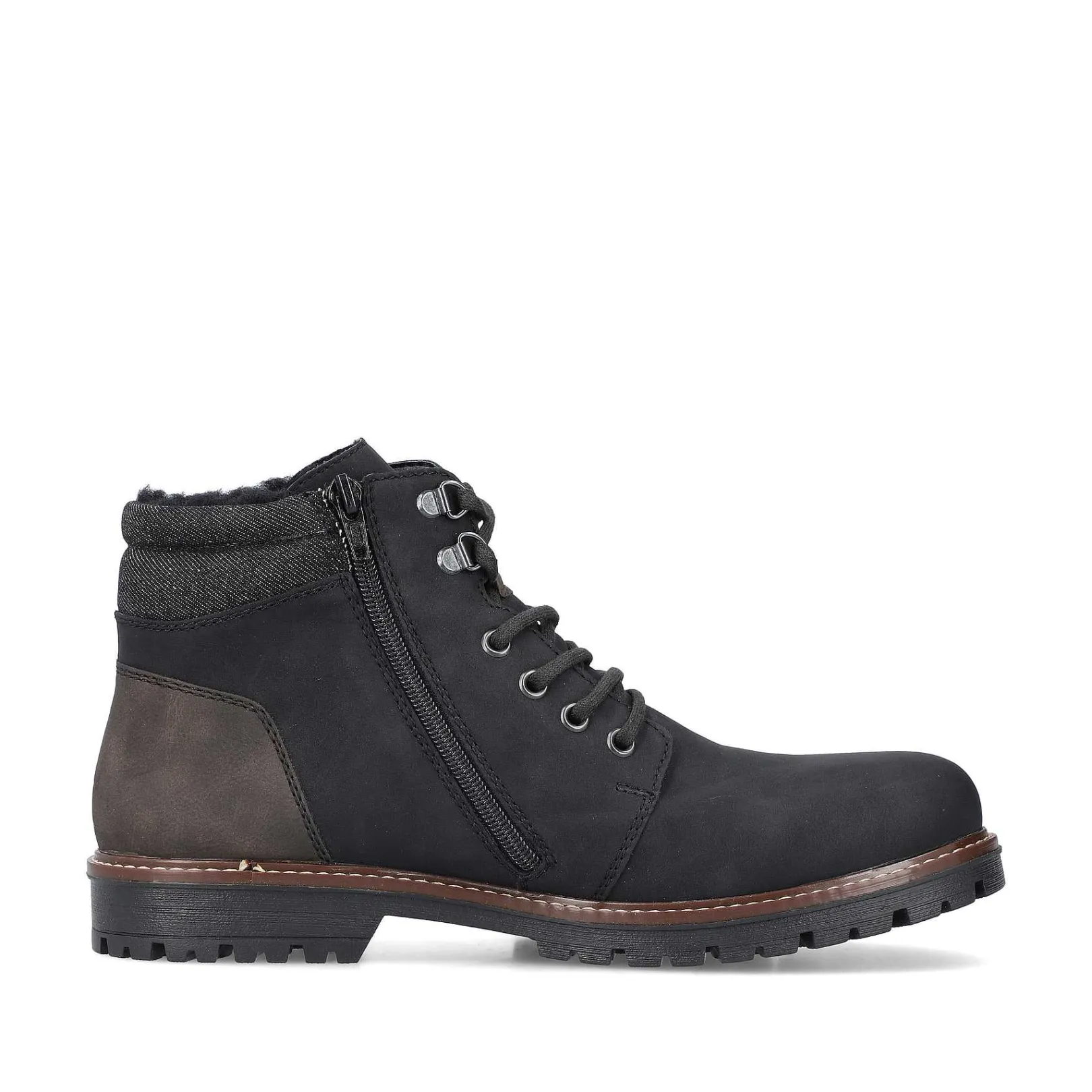 New Men'S Corded Boots Asphalt Black Men'S Boots