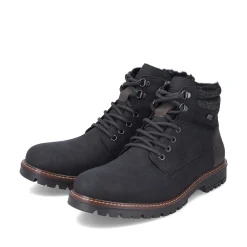 New Men'S Corded Boots Asphalt Black Men'S Boots