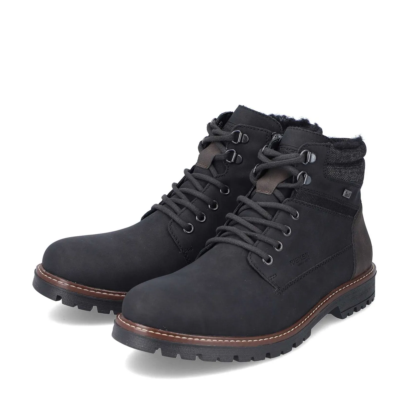 New Men'S Corded Boots Asphalt Black Men'S Boots