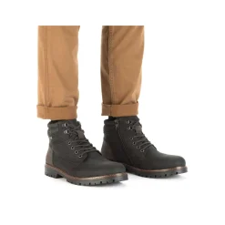 New Men'S Corded Boots Asphalt Black Men'S Boots