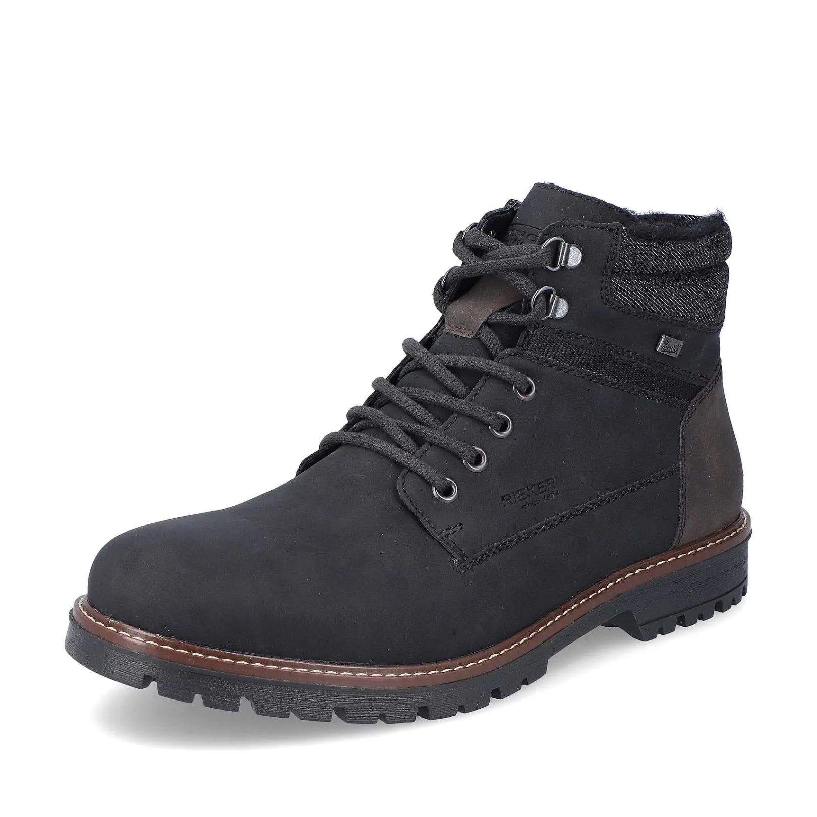 New Men'S Corded Boots Asphalt Black Men'S Boots