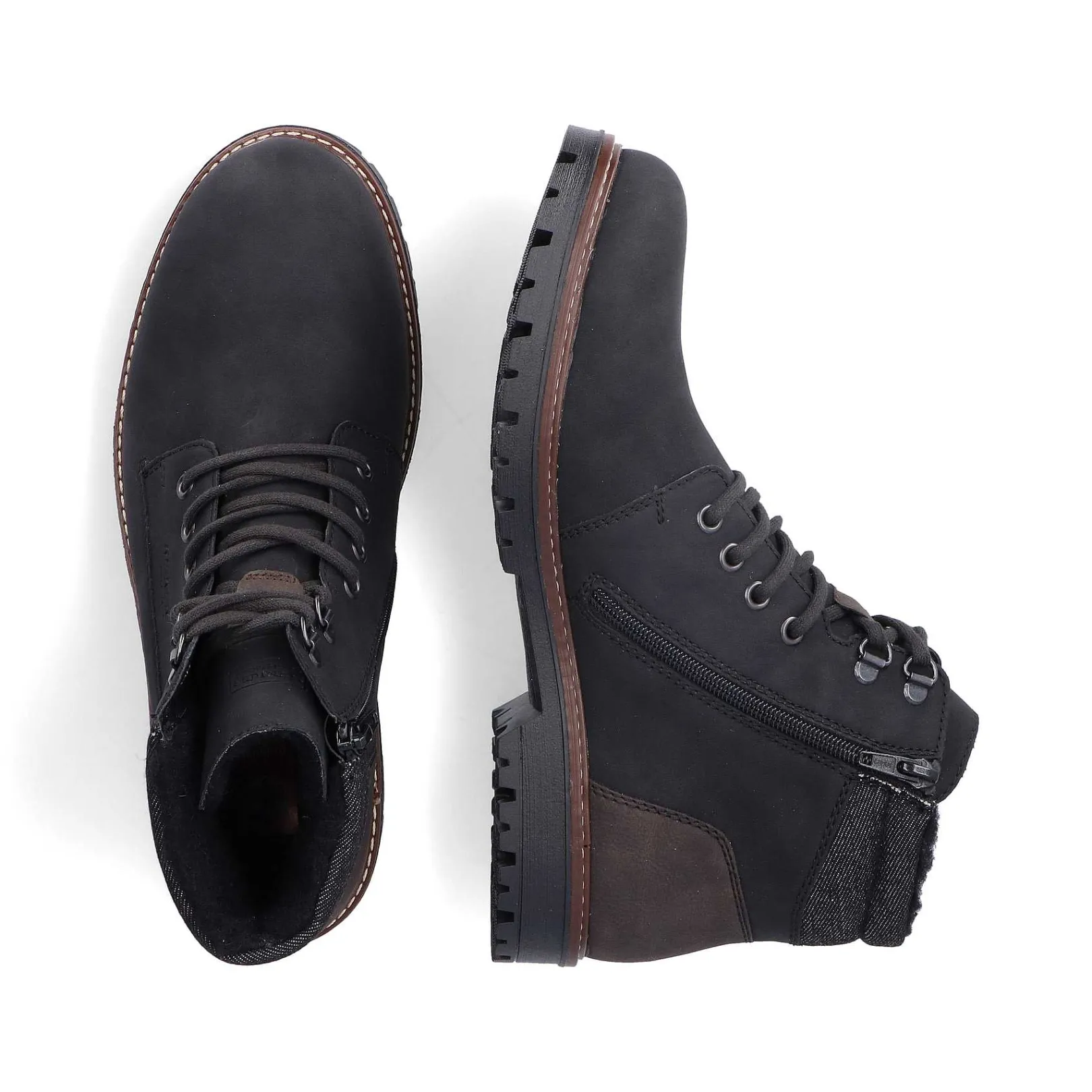 New Men'S Corded Boots Asphalt Black Men'S Boots