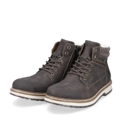 Discount Men'S Laced Boots Espresso Brown Men'S Boots