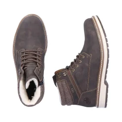 Discount Men'S Laced Boots Espresso Brown Men'S Boots