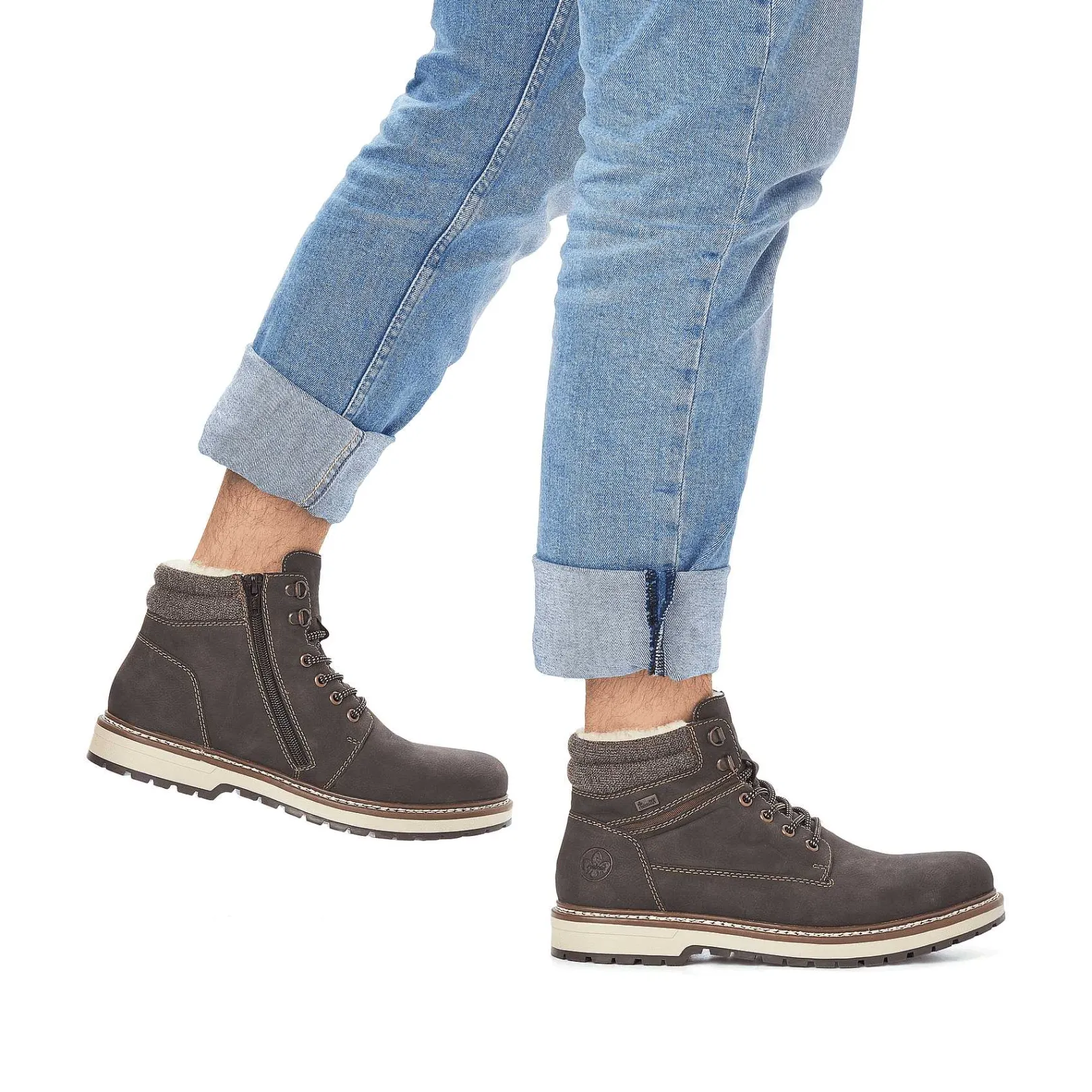 Discount Men'S Laced Boots Espresso Brown Men'S Boots