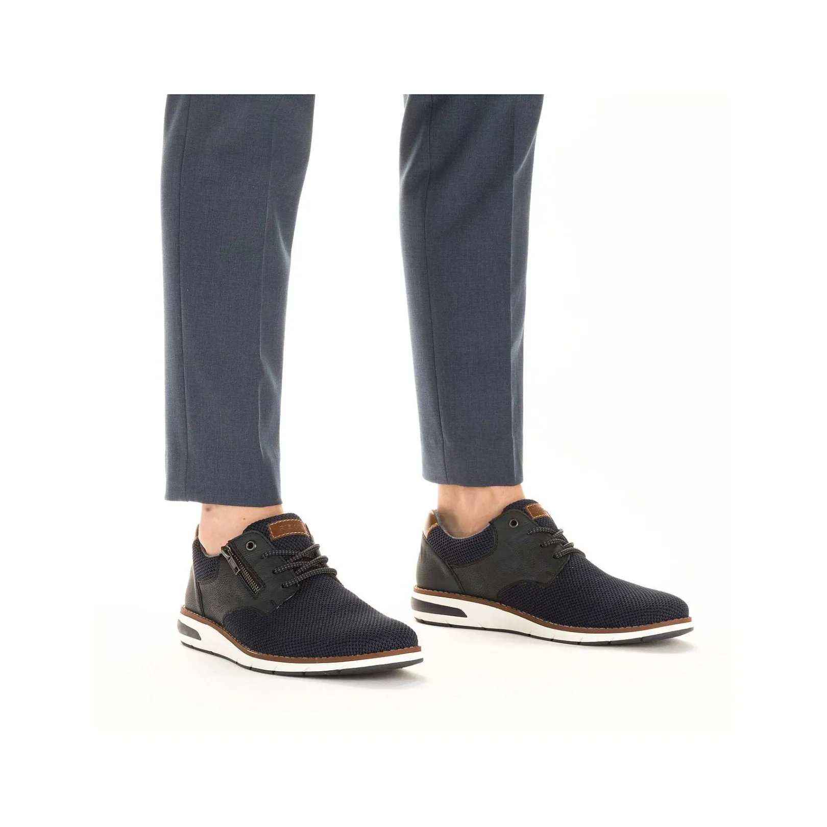 Hot Men'S Laced Shoes Azure Blue Men'S Low Shoes & Slippers