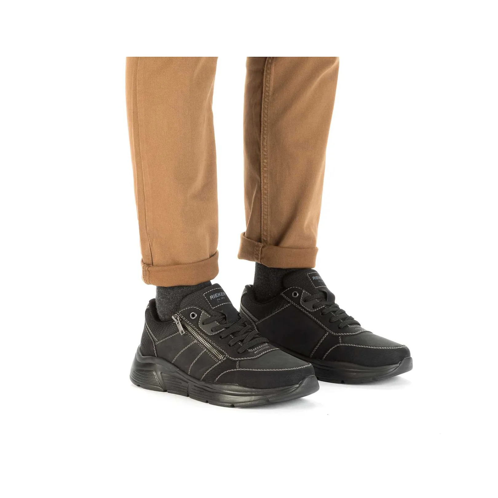 New Men'S Lace-Up Shoes Asphalt Black Men'S Low Shoes & Slippers