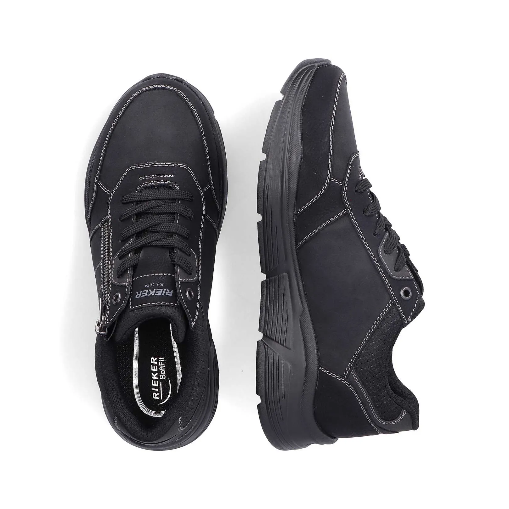 New Men'S Lace-Up Shoes Asphalt Black Men'S Low Shoes & Slippers