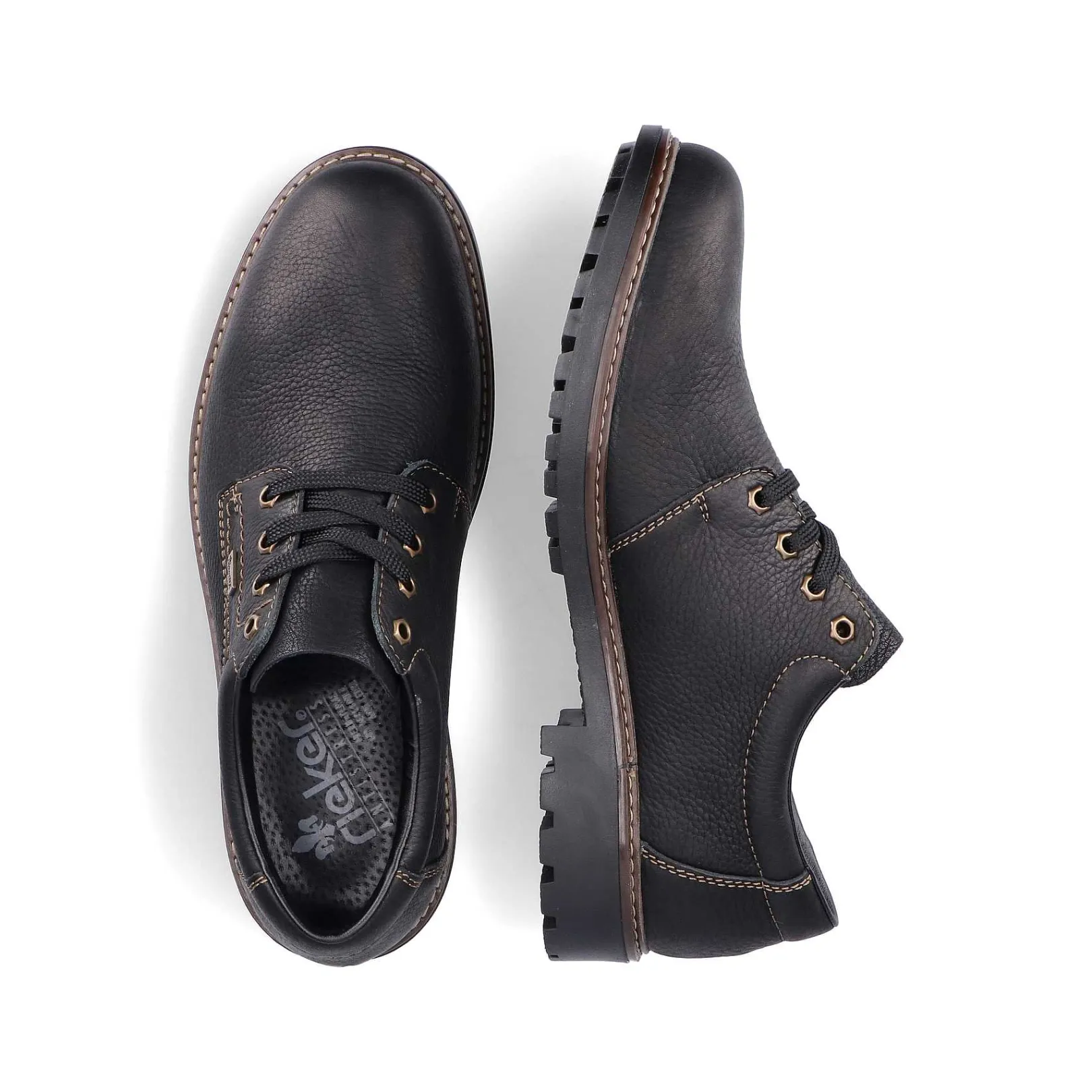 New Men'S Lace-Up Shoes Jet Black Men'S Low Shoes & Slippers