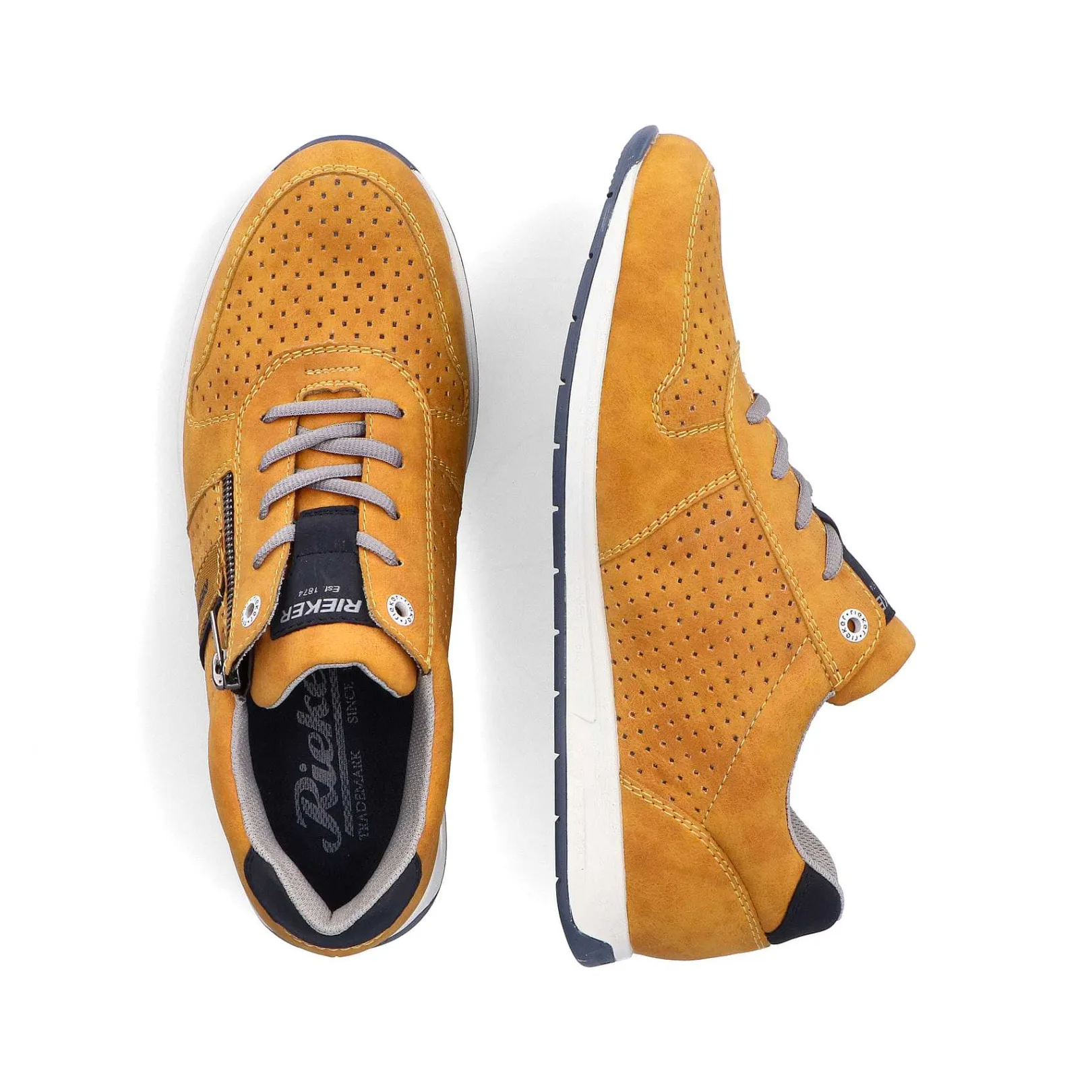 Sale Men'S Lace-Up Shoes Sunflower Yellow-Navy Blue Men'S Low Shoes & Slippers