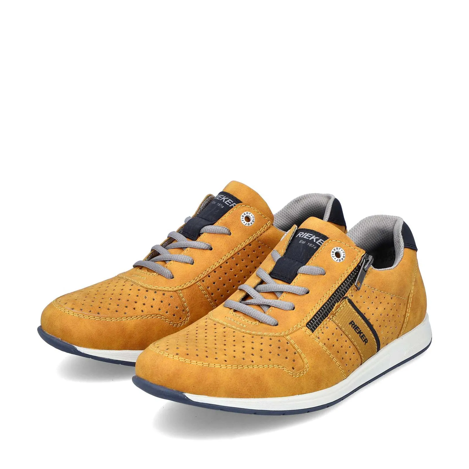 Sale Men'S Lace-Up Shoes Sunflower Yellow-Navy Blue Men'S Low Shoes & Slippers