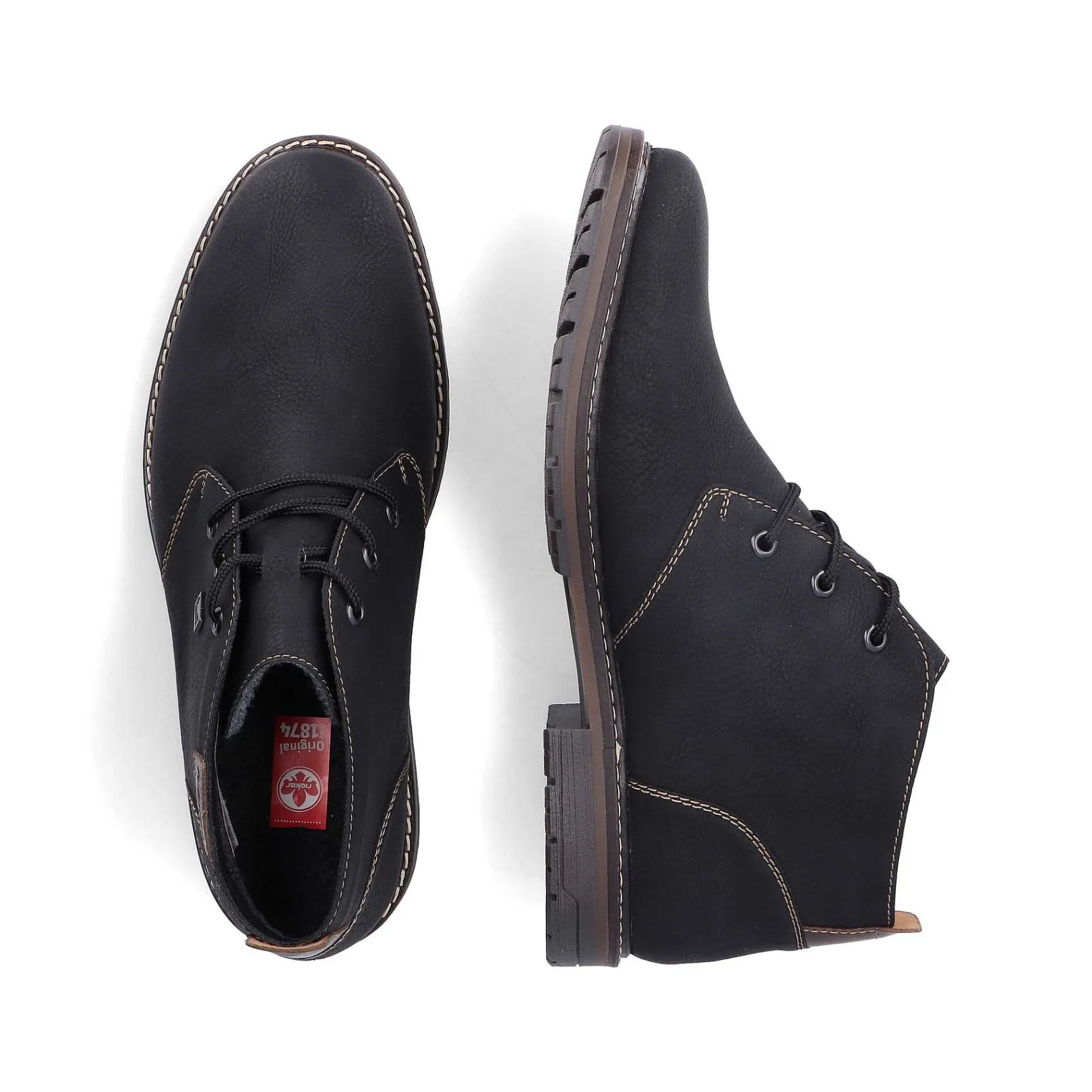 New Men'S Lace-Up Shoes Asphalt Black Men'S Low Shoes & Slippers