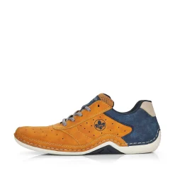 Clearance Men'S Lace-Up Shoes Golden Yellow-Royal Blue Men'S Low Shoes & Slippers