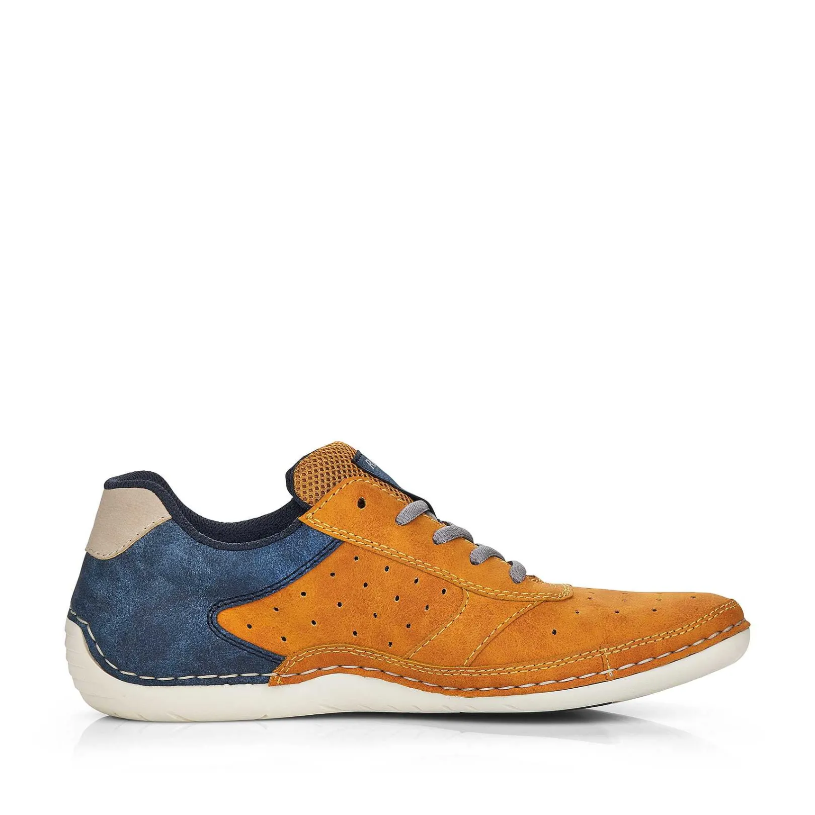 Clearance Men'S Lace-Up Shoes Golden Yellow-Royal Blue Men'S Low Shoes & Slippers