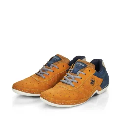 Clearance Men'S Lace-Up Shoes Golden Yellow-Royal Blue Men'S Low Shoes & Slippers