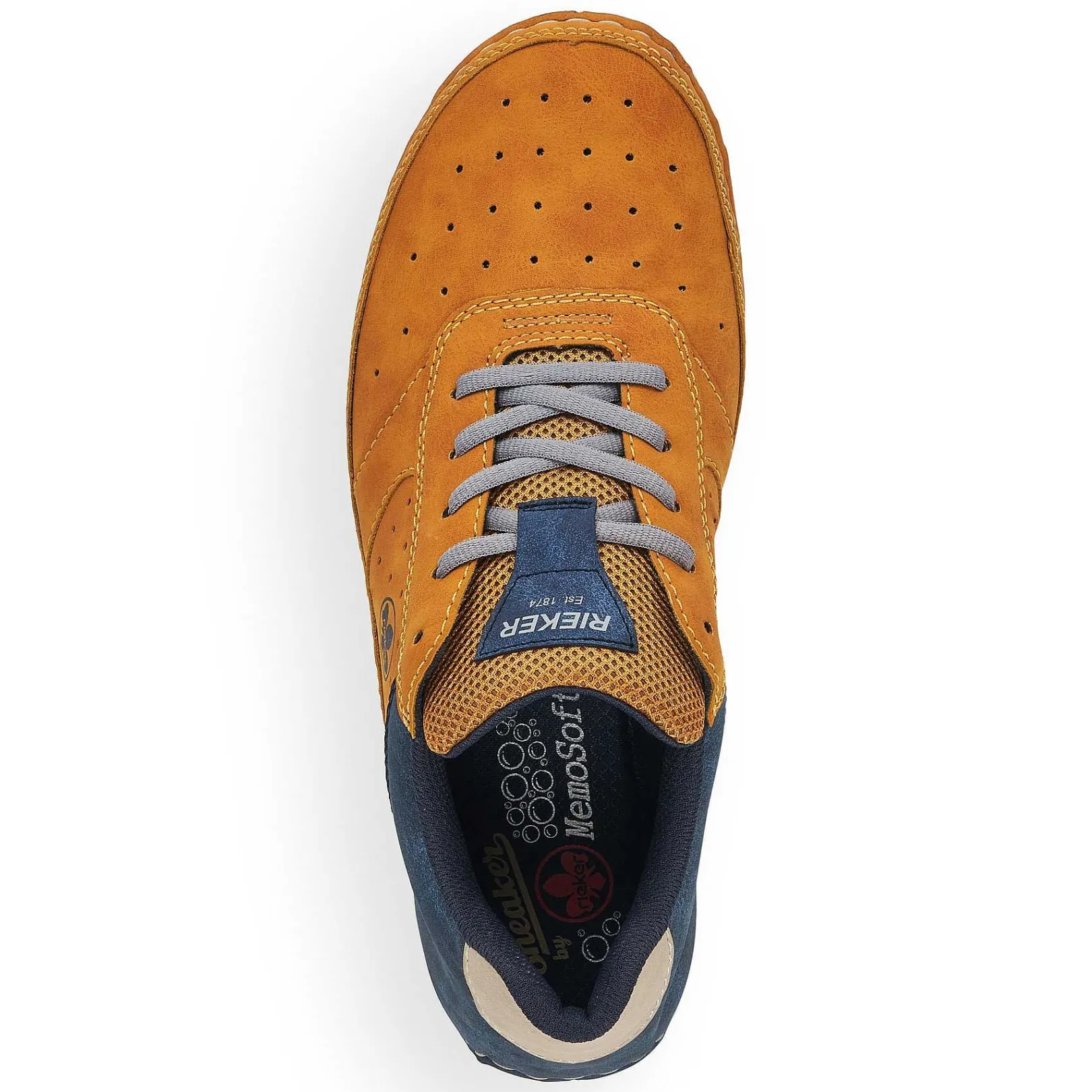 Clearance Men'S Lace-Up Shoes Golden Yellow-Royal Blue Men'S Low Shoes & Slippers