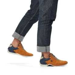 Clearance Men'S Lace-Up Shoes Golden Yellow-Royal Blue Men'S Low Shoes & Slippers