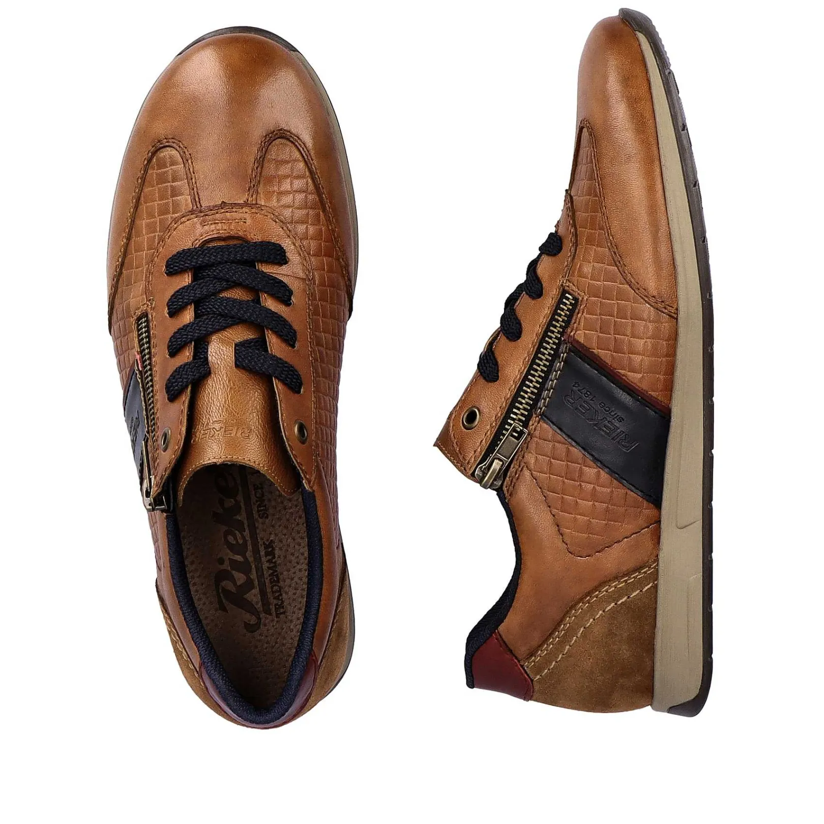 Hot Men'S Lace-Up Shoes Fox Brown-Black Men'S Low Shoes & Slippers