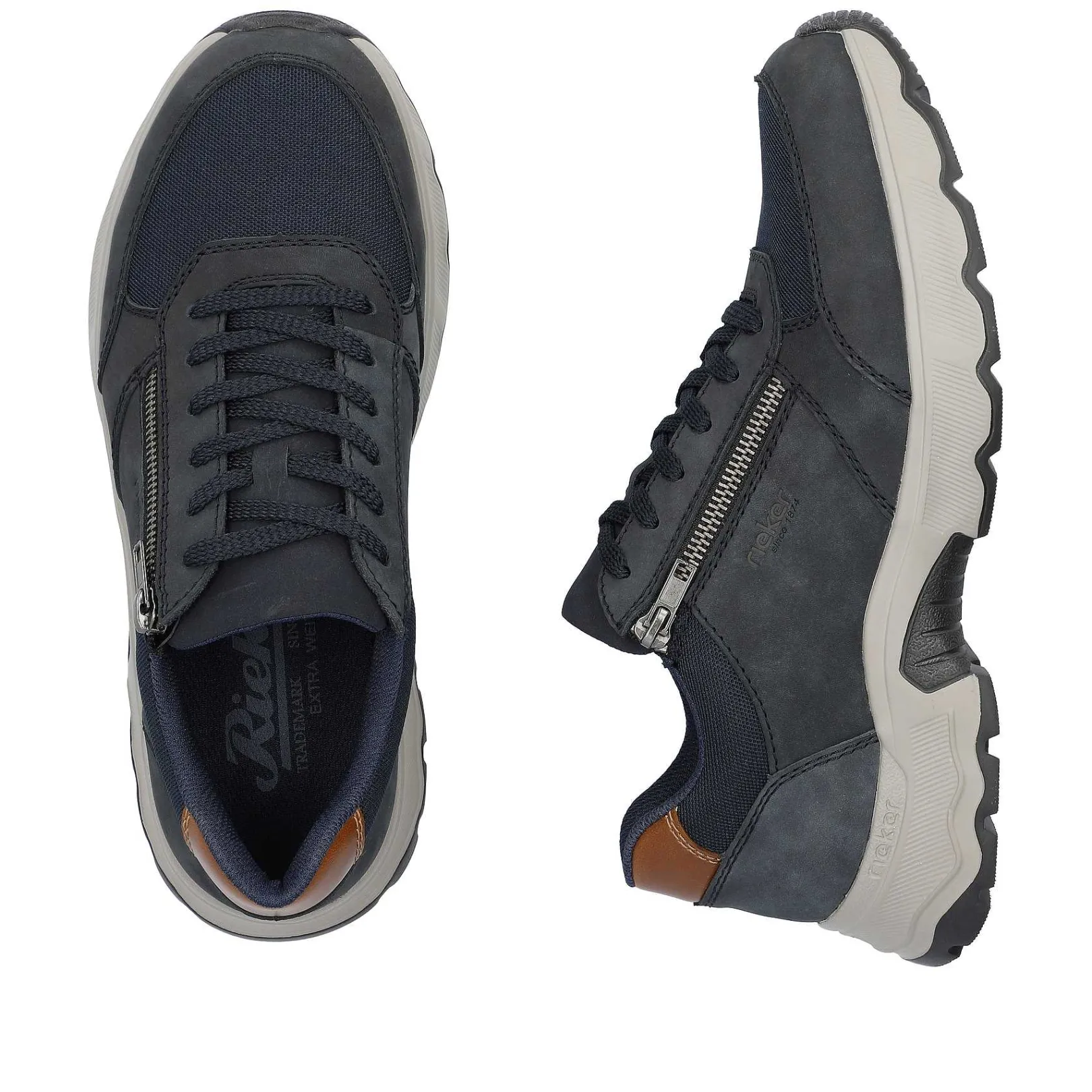New Men'S Lace-Up Shoes Steel Blue Men'S Low Shoes & Slippers