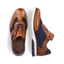 Online Men'S Lace-Up Shoes Cinnamon Brown-Ocean Blue Men'S Low Shoes & Slippers