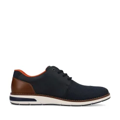 Hot Men'S Lace-Up Shoes Navy Blue-Orange Men'S Business Shoes