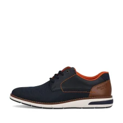 Hot Men'S Lace-Up Shoes Navy Blue-Orange Men'S Business Shoes