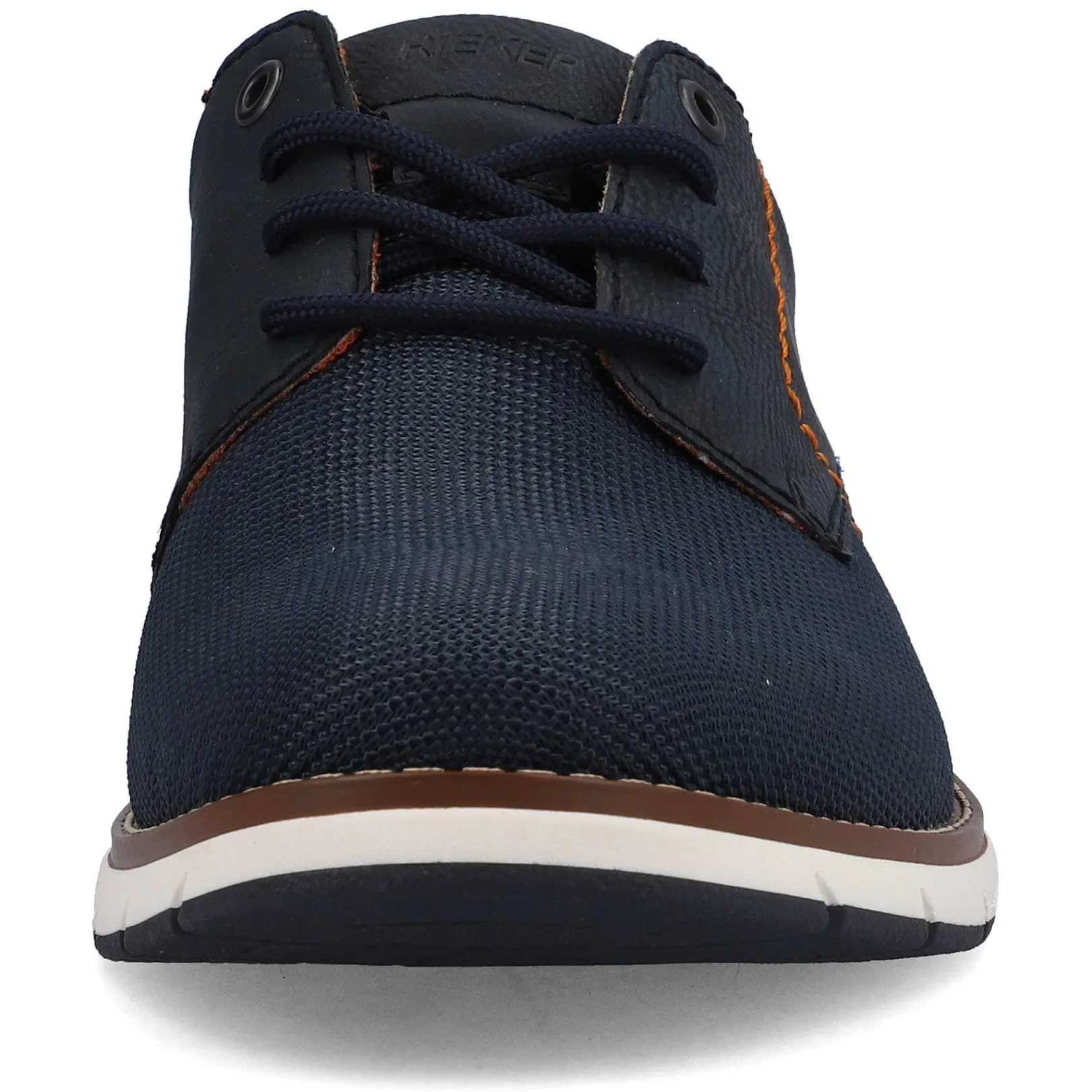Hot Men'S Lace-Up Shoes Navy Blue-Orange Men'S Business Shoes