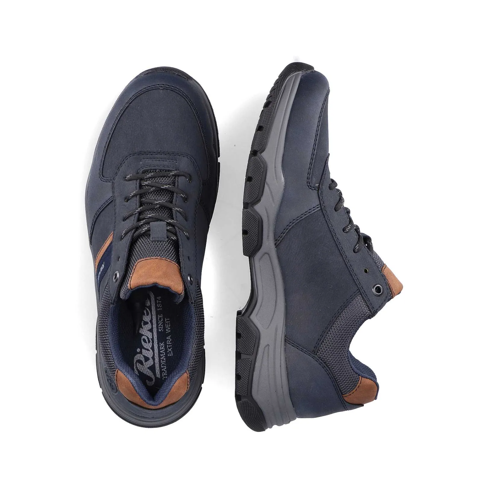 New Men'S Lace-Up Shoes Blue-Brown Men'S Low Shoes & Slippers