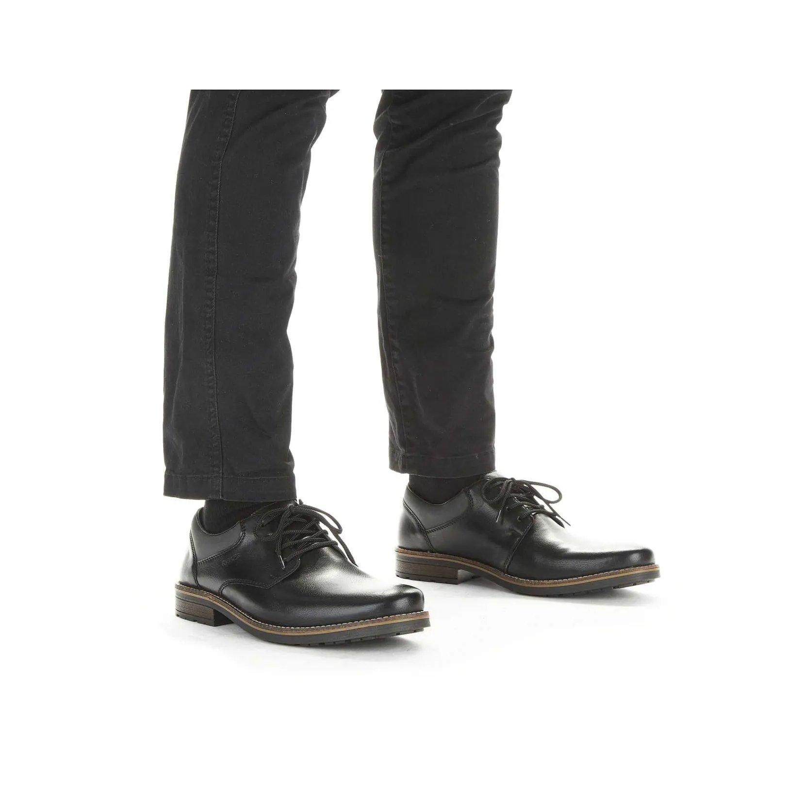 New Men'S Lace-Up Shoes Glossy Black Men'S Low Shoes & Slippers