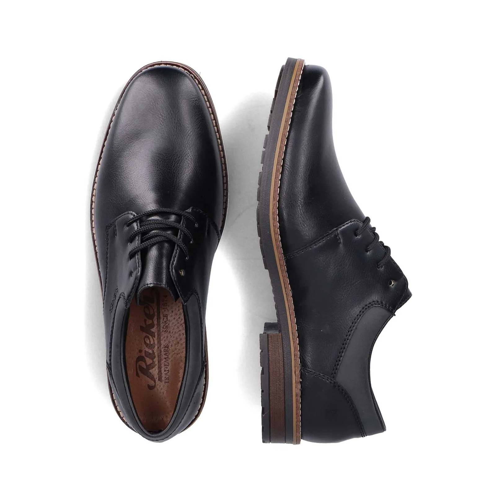 New Men'S Lace-Up Shoes Glossy Black Men'S Low Shoes & Slippers