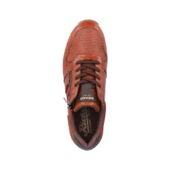Outlet Men'S Lace-Up Shoes Caramel Brown-Fire Red Men'S Low Shoes & Slippers