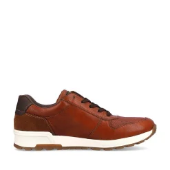 Outlet Men'S Lace-Up Shoes Caramel Brown-Fire Red Men'S Low Shoes & Slippers