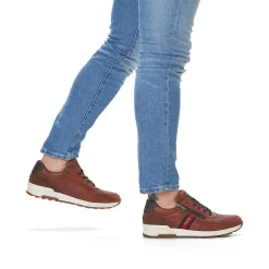 Outlet Men'S Lace-Up Shoes Caramel Brown-Fire Red Men'S Low Shoes & Slippers
